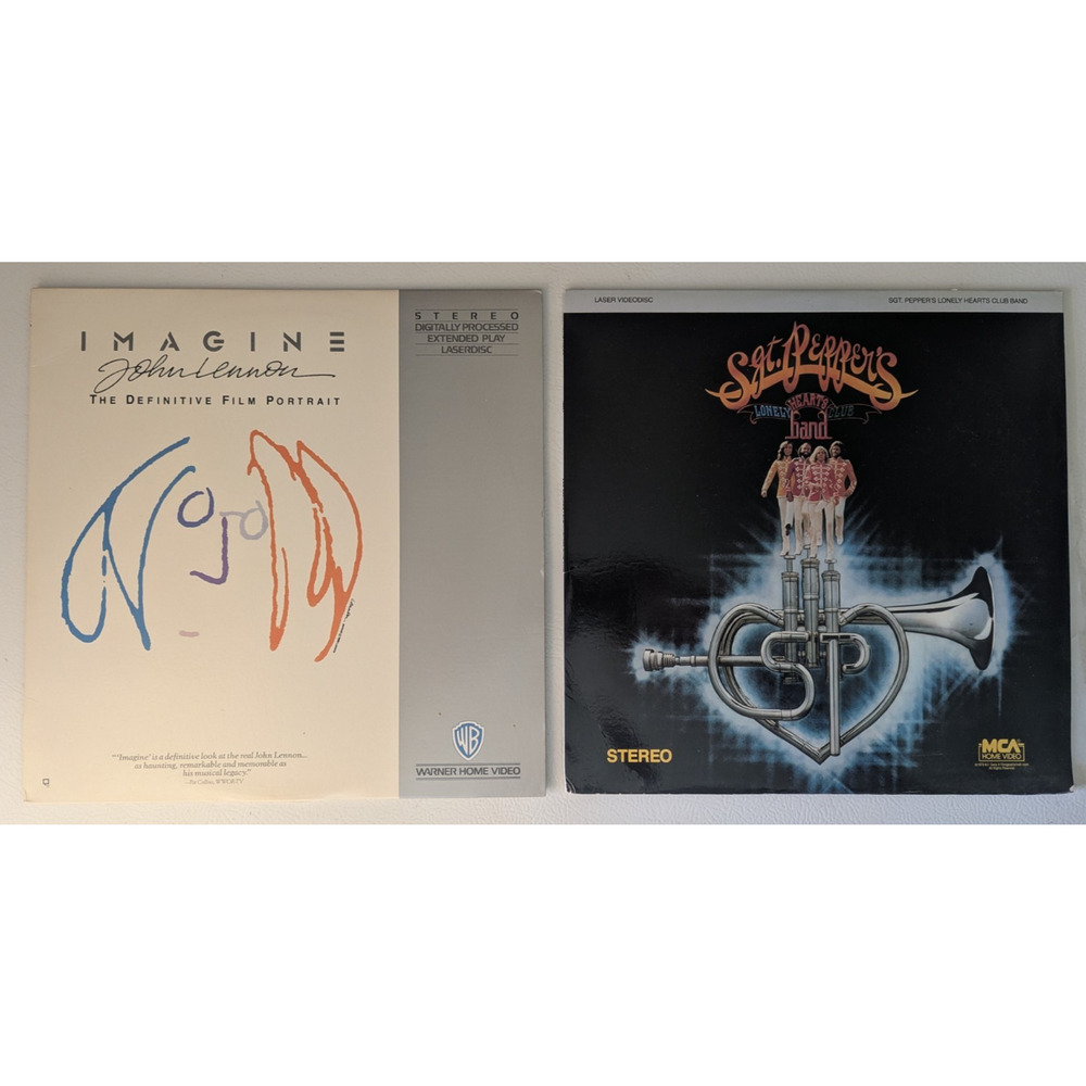 Beatles Sgt. Pepper’s Lonely Hearts Club Band & Imagine John Lennon Laserdisc